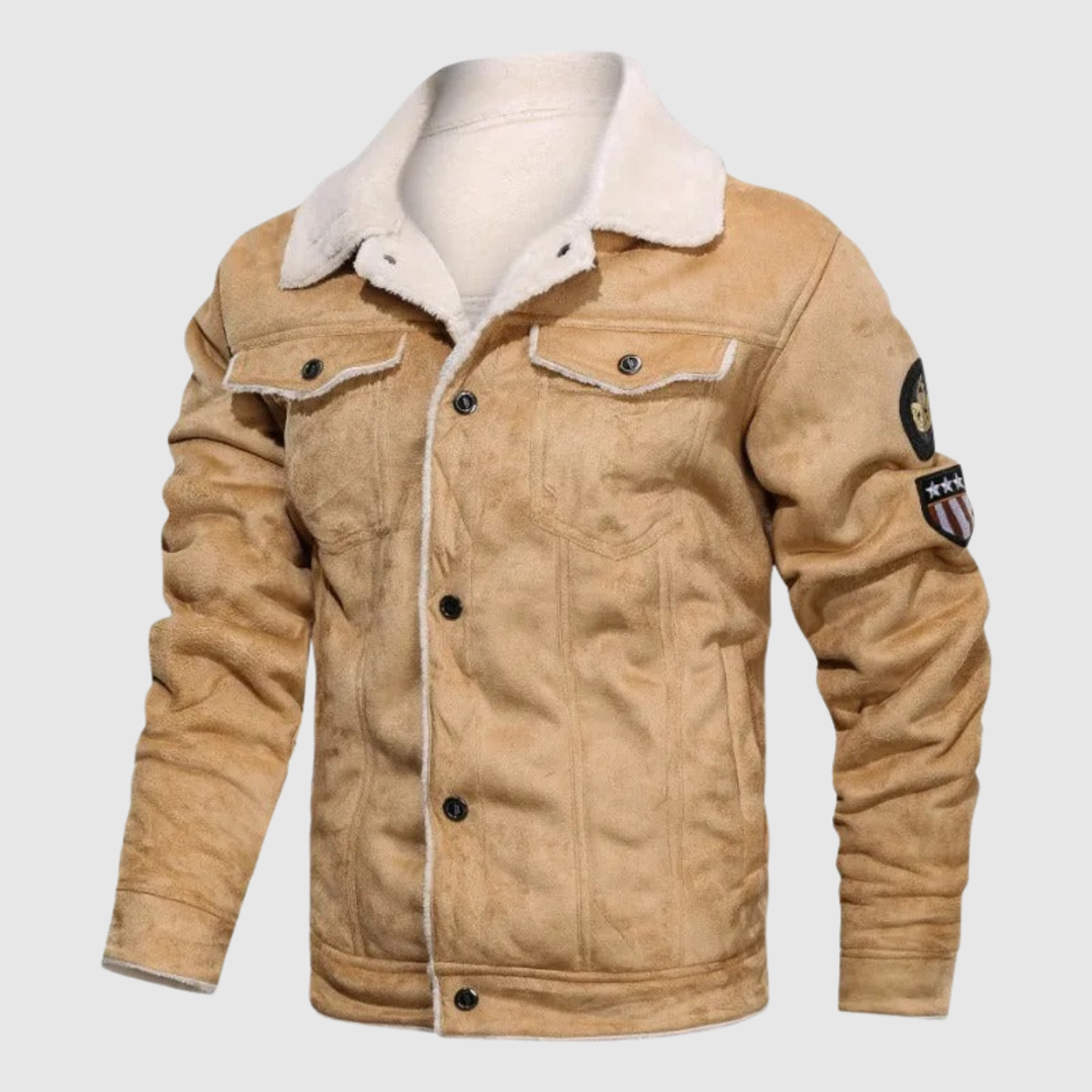 Dorian – Veste d'hiver chaude avec col en fourrure de style rétro