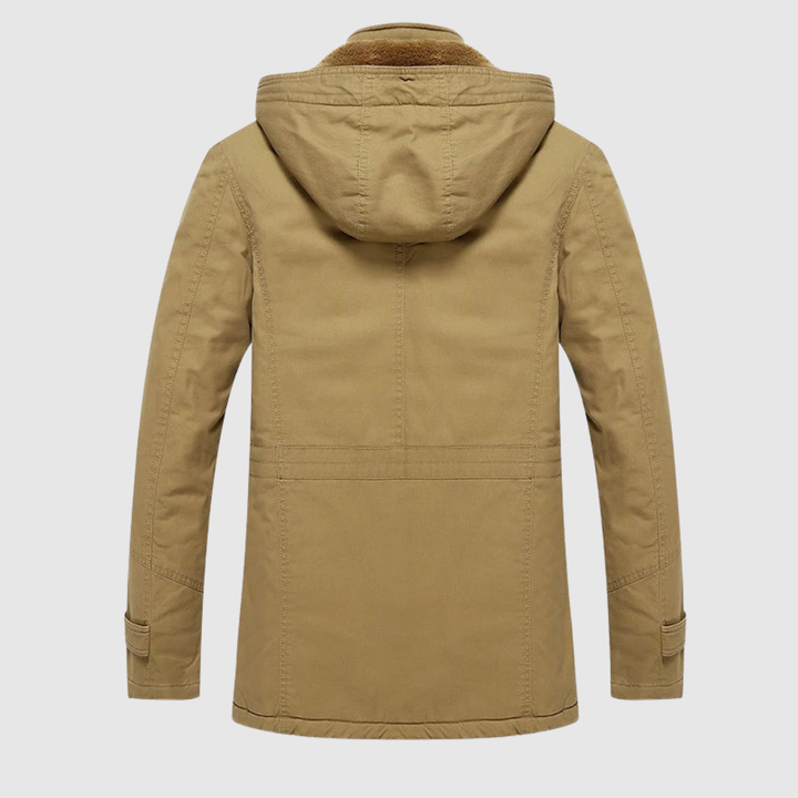 Marek – Veste d'hiver en laine avec ceinture et capuche