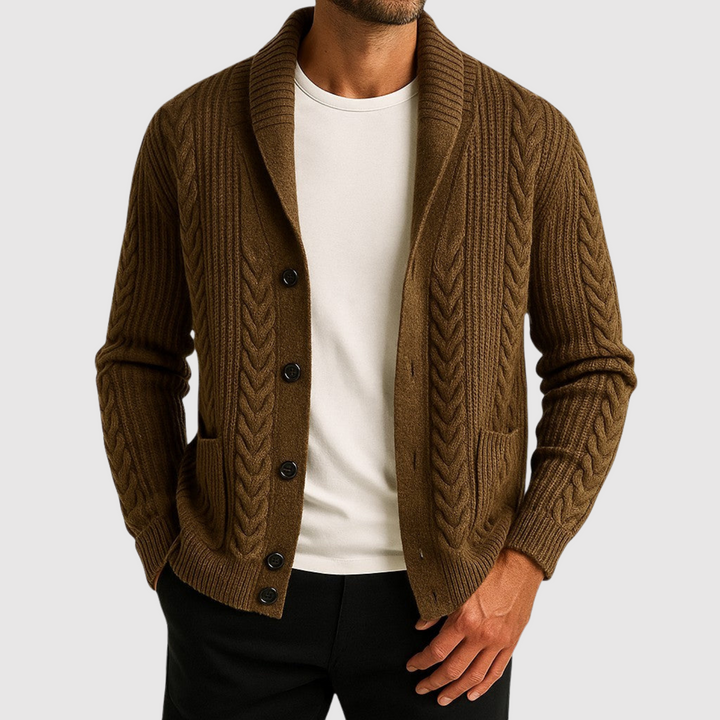 Šimon - Cardigan à motif de poisson et revers