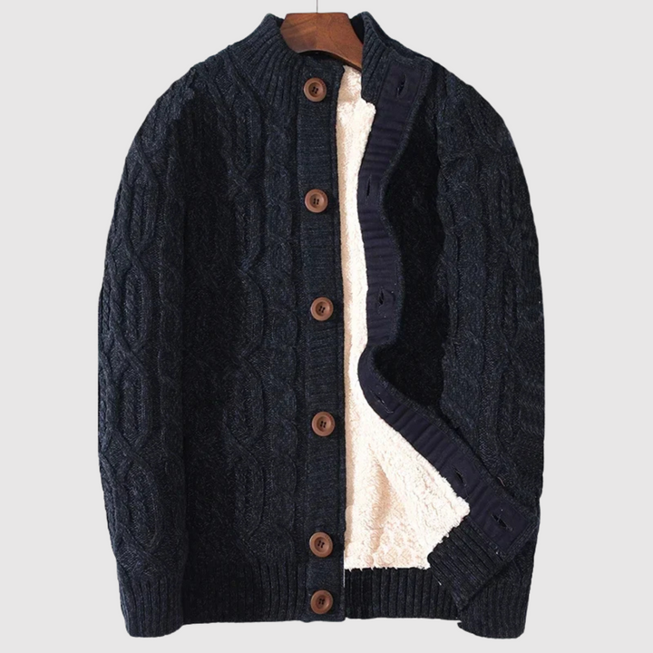 Šimon – Cardigan tressé avec boutons et doublure