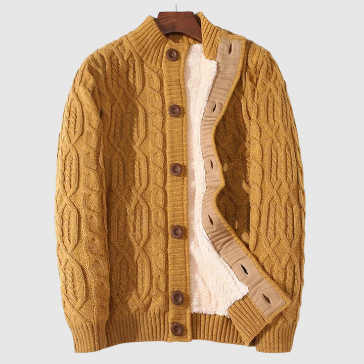 Šimon – Cardigan tressé avec boutons et doublure