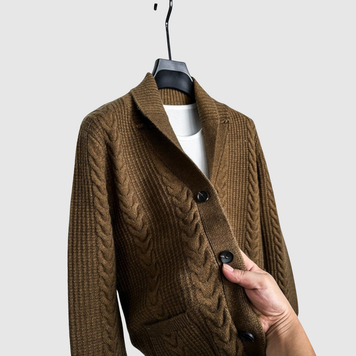 Šimon - Cardigan à motif de poisson et revers