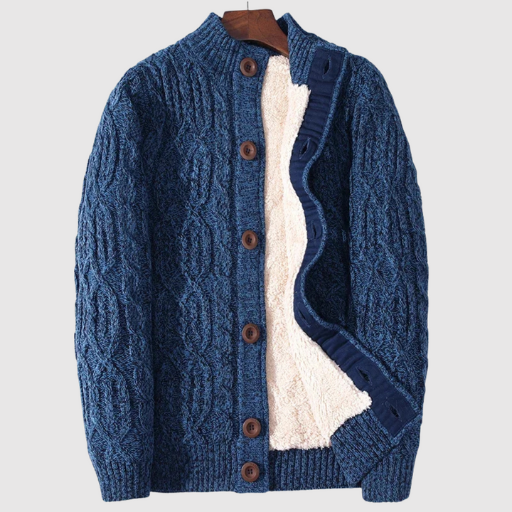 Šimon – Cardigan tressé avec boutons et doublure