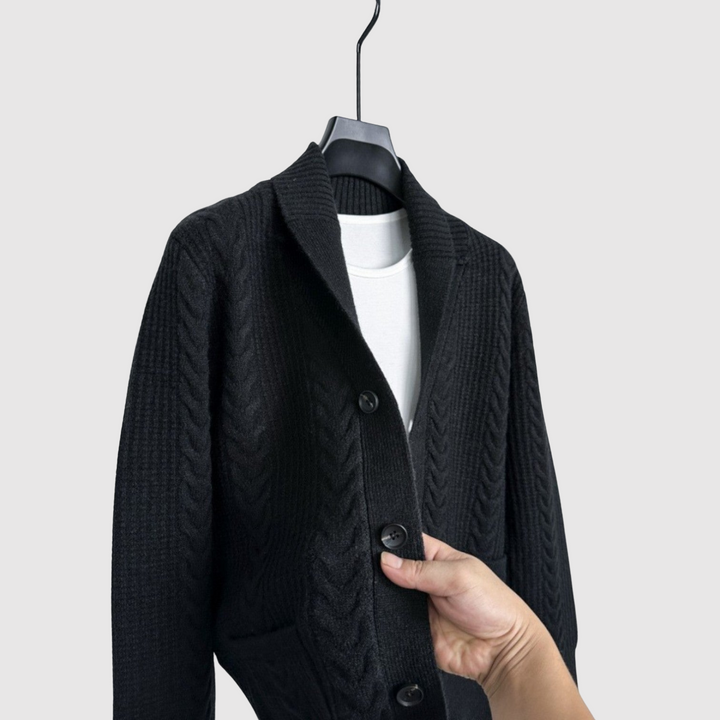 Šimon - Cardigan à motif de poisson et revers