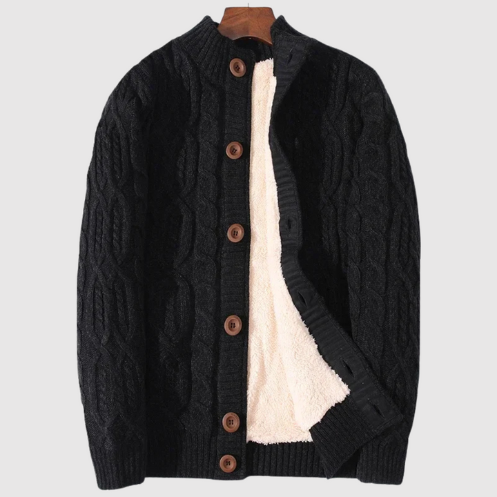 Šimon – Cardigan tressé avec boutons et doublure