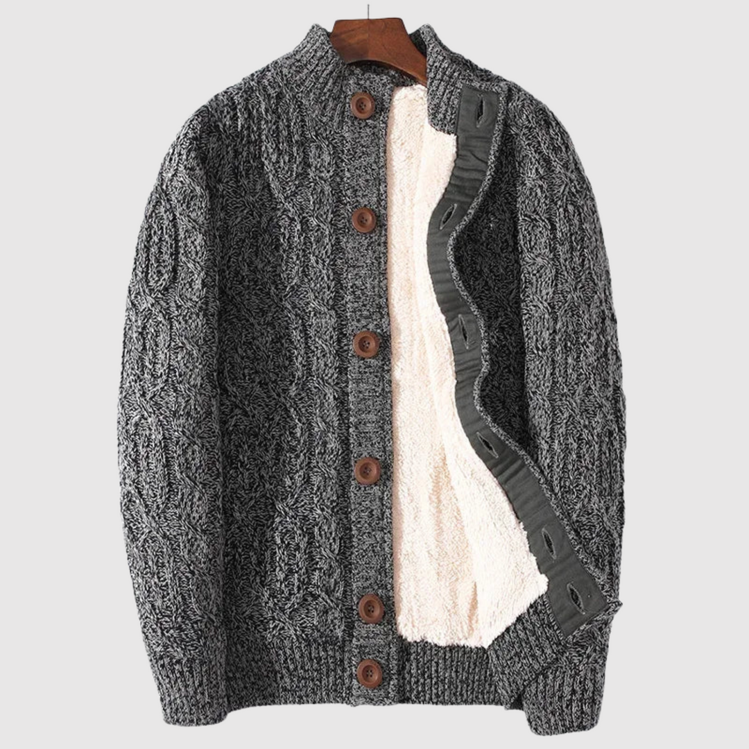Šimon – Cardigan tressé avec boutons et doublure