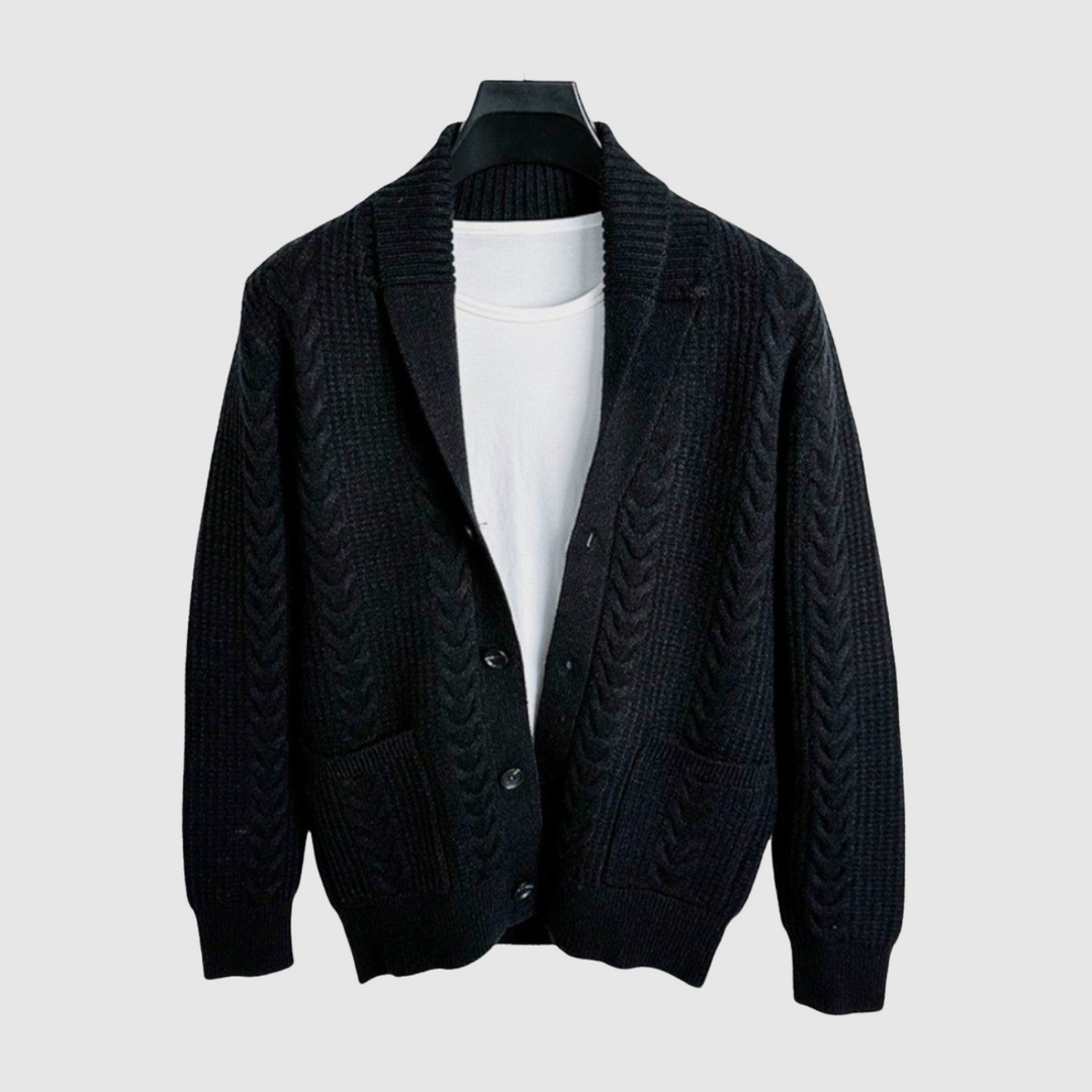 Šimon - Cardigan à motif de poisson et revers