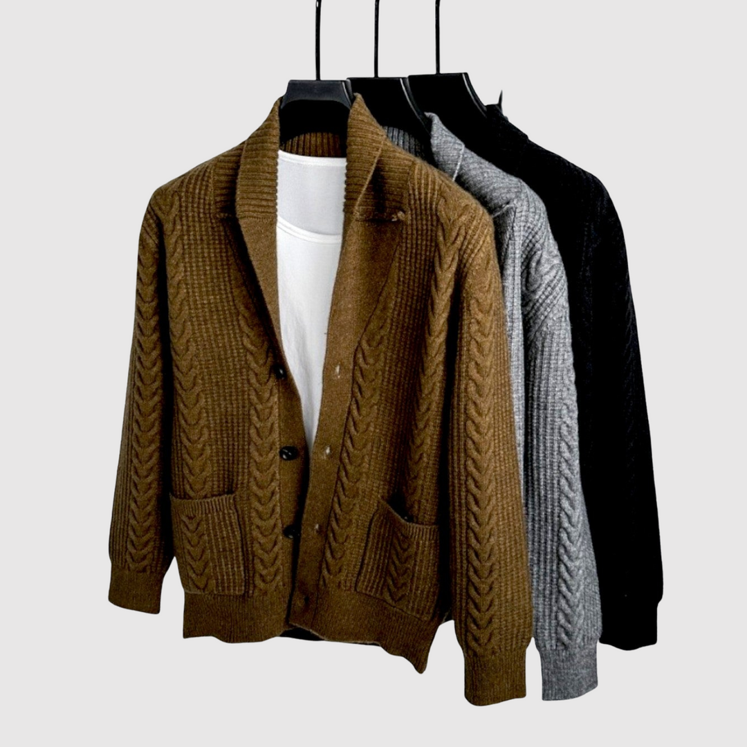 Šimon - Cardigan à motif de poisson et revers