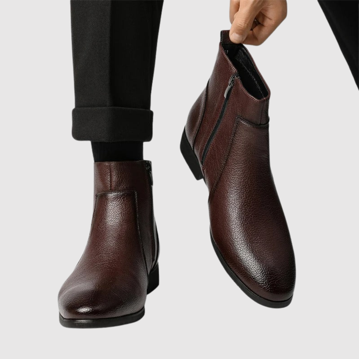 Viktor – Bottines Chelsea en cuir gaufré