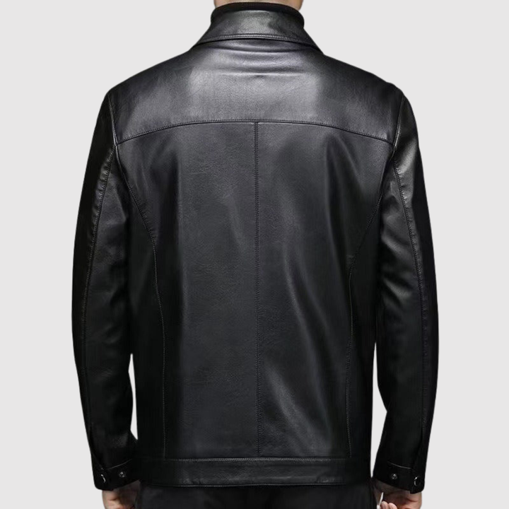Dorian – Veste en cuir classique avec col pur