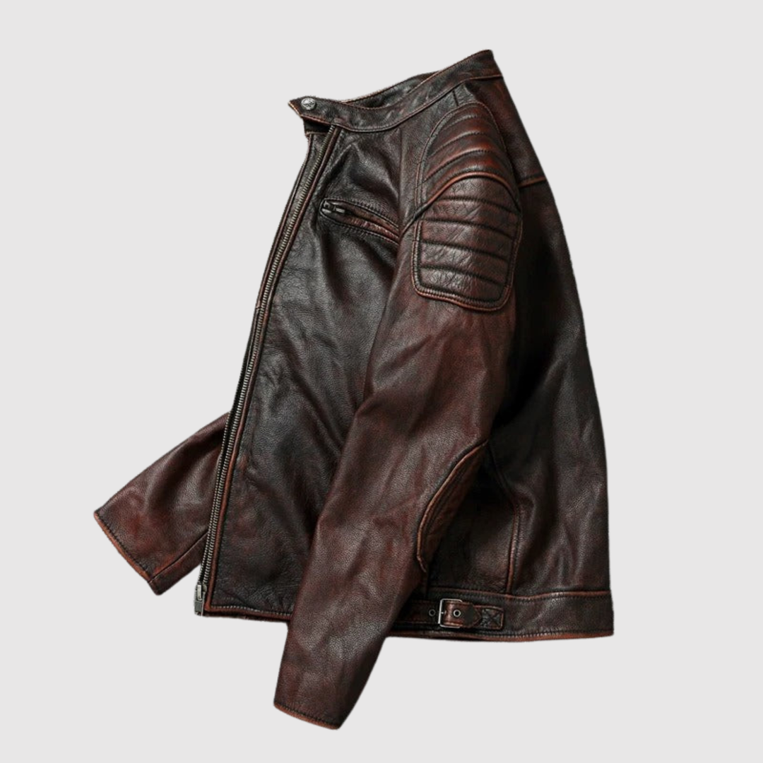 Dorian – Veste en cuir classique de style moto