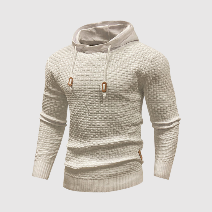 Daniel – Pull en tricot pour homme avec capuche et cordons