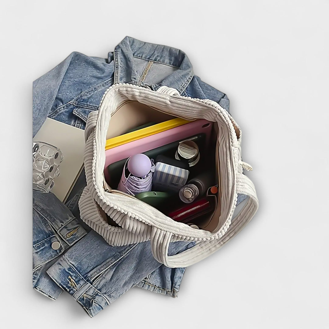 Tilda – Sac fourre-tout en tricot avec accent cordon