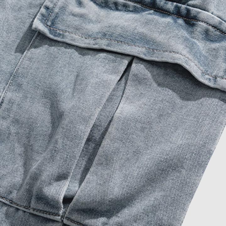 Bruno – Jeans cargo amples avec taille élastique
