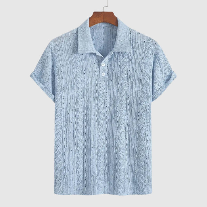 Lucas – Polo délicatement tissé avec un motif texturé