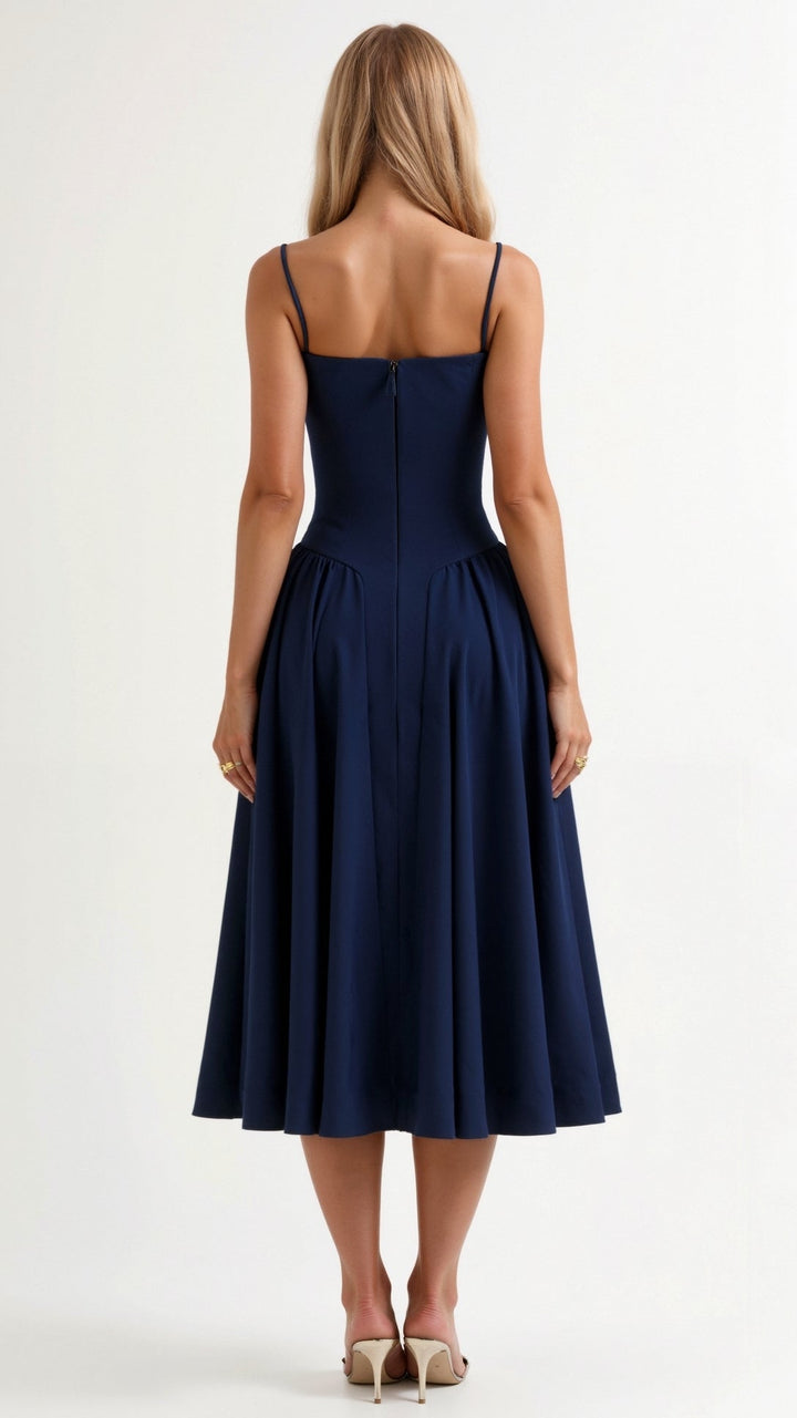 Odete - Robe midi avec corsage structuré