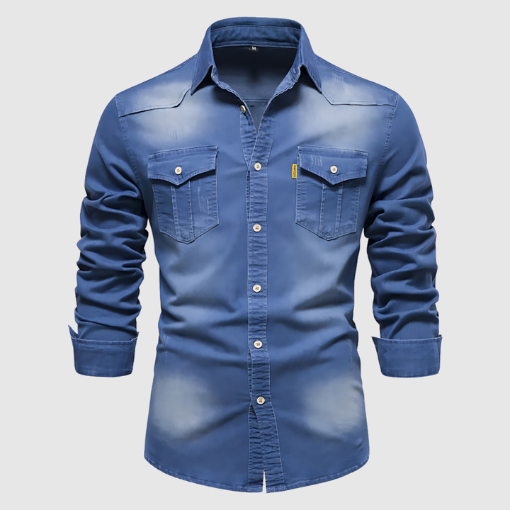 Lucas - Chemise en jean pour homme au design moderne