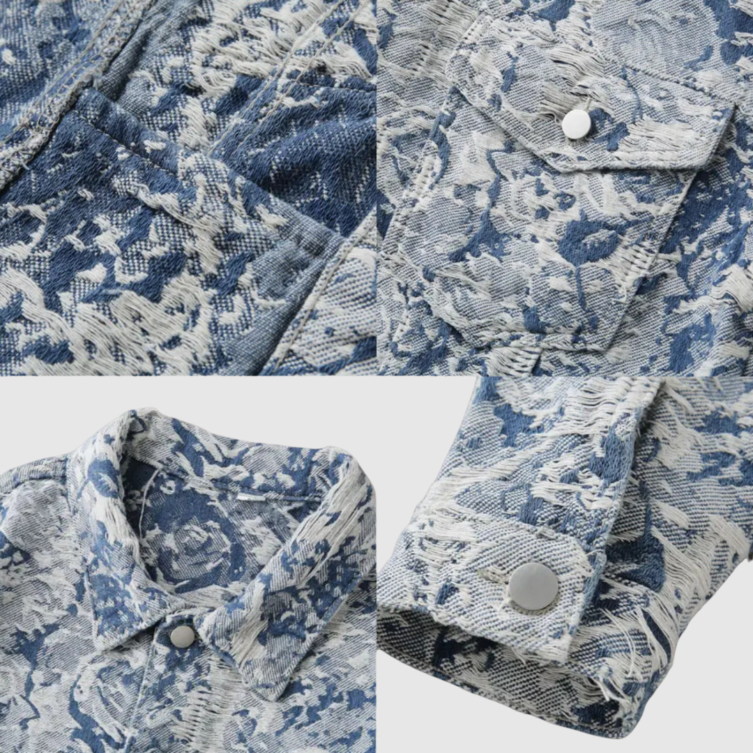 Šimon – Veste en tissu jacquard à coupe décontractée et détails texturés