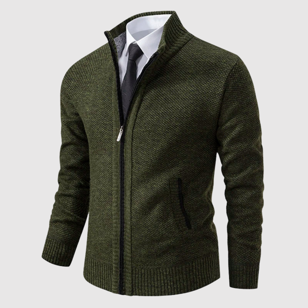 Šimon - Pull tricoté avec fermeture éclair