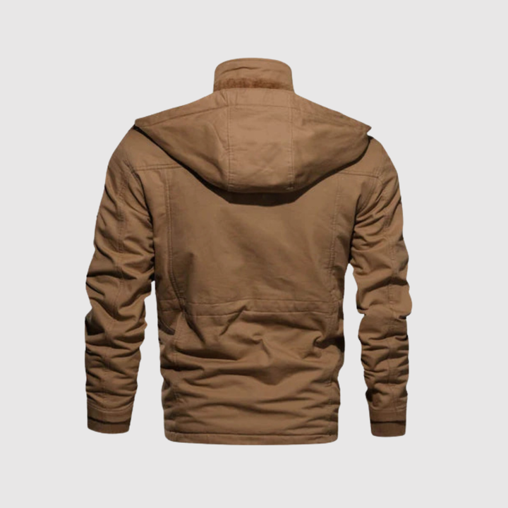 Marek – Veste d'hiver avec doublure en laine et détails en cuir