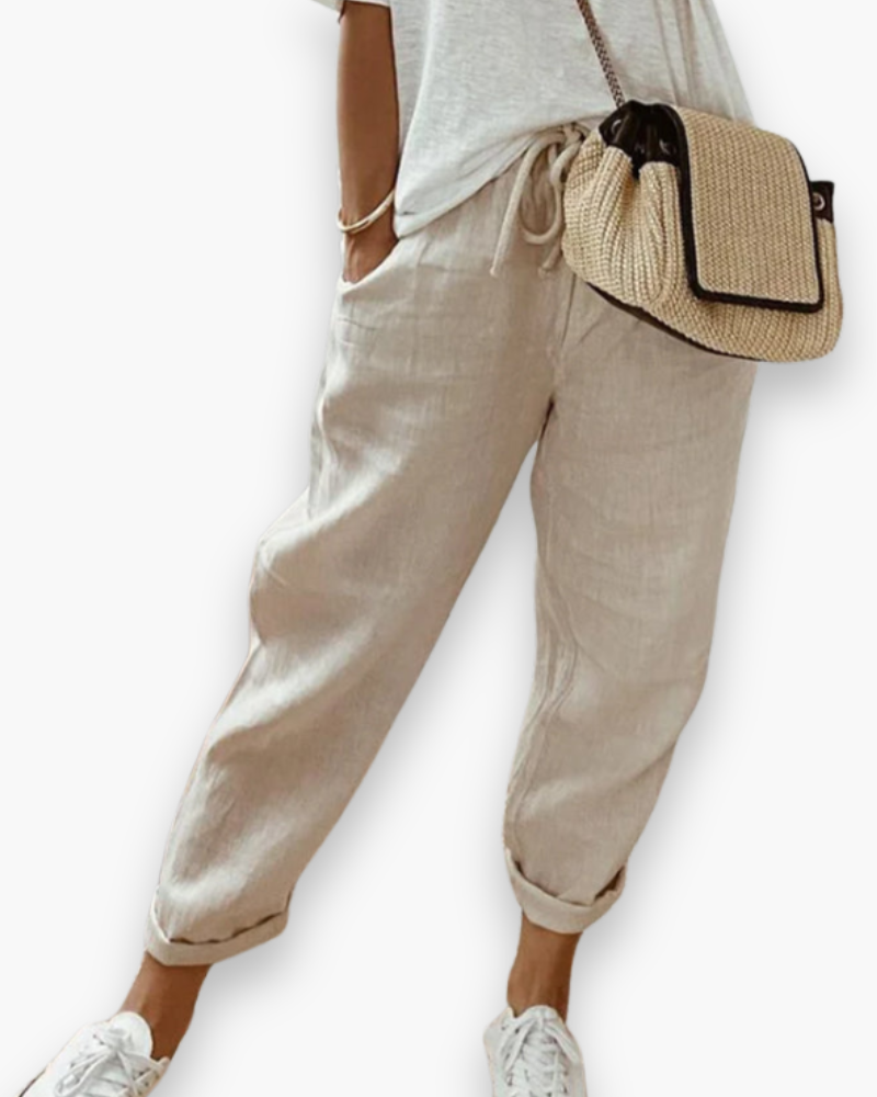 Rose - Pantalon Décontracté Confortable Et Aéré Femme