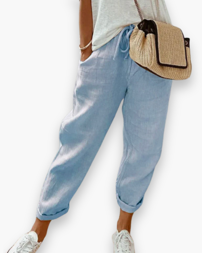 Rose - Pantalon Décontracté Confortable Et Aéré Femme