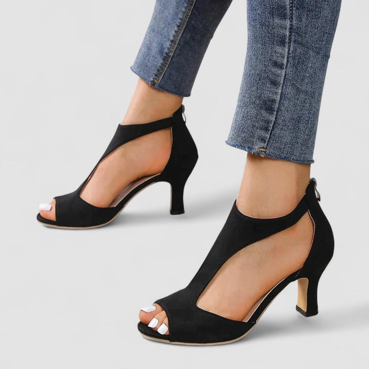 Camila - Sandales à Talons Hauts avec Bout Découpé