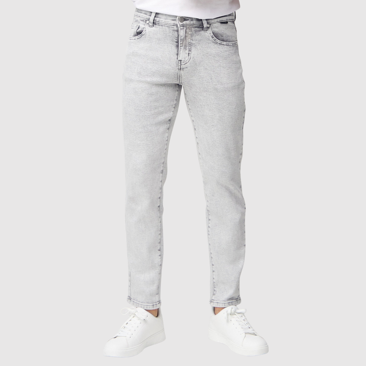 Bruno – Jeans gris clair à coupe régulière