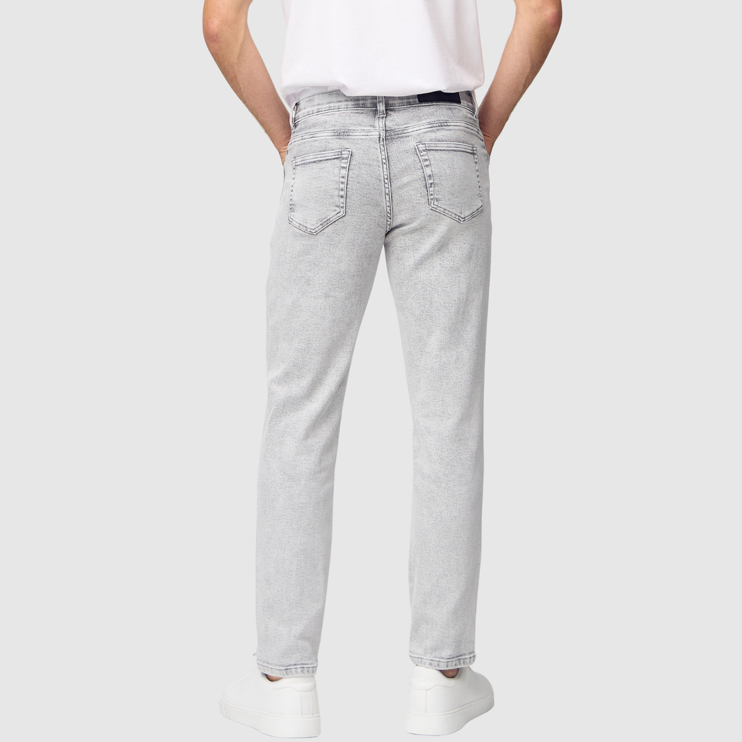 Bruno – Jeans gris clair à coupe régulière