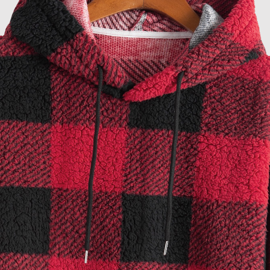 Daniel – T-shirt en tissu teddy à carreaux