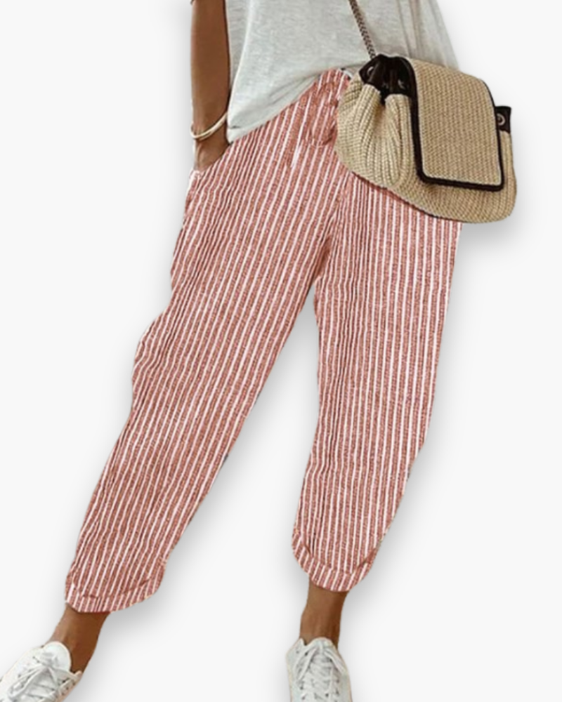Rose - Pantalon Décontracté Confortable Et Aéré Femme