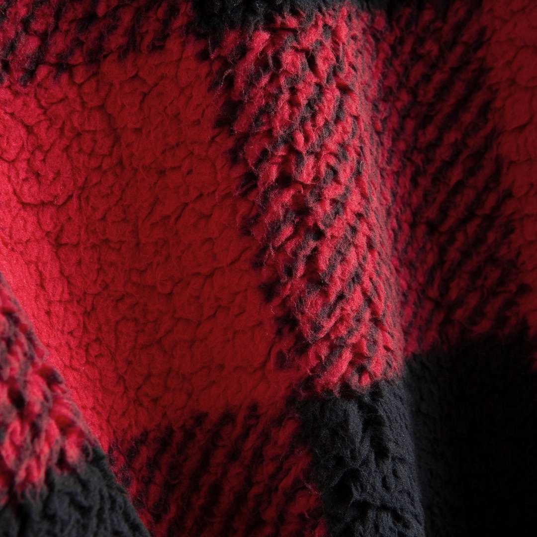 Daniel – T-shirt en tissu teddy à carreaux