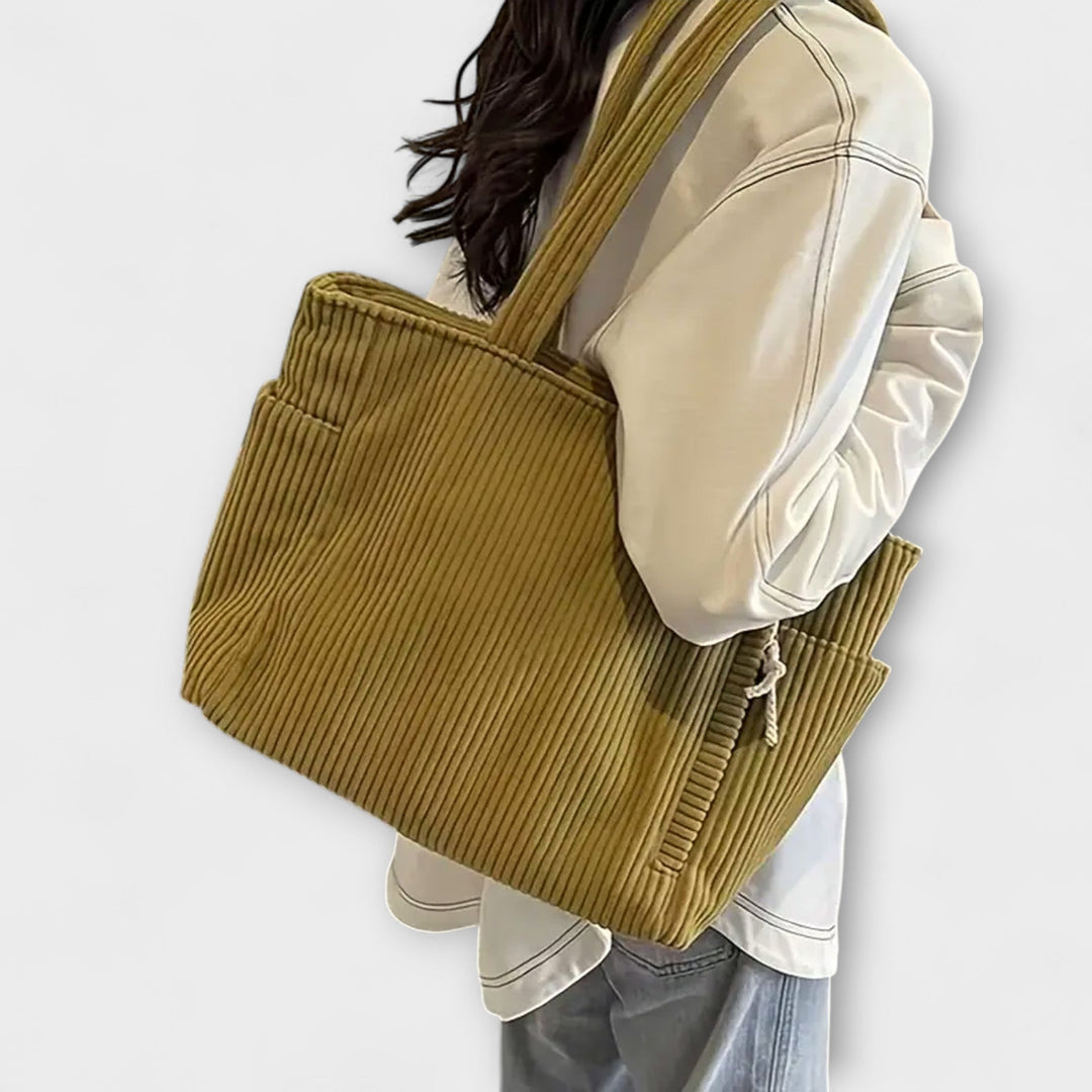 Tilda – Sac fourre-tout en tricot avec accent cordon
