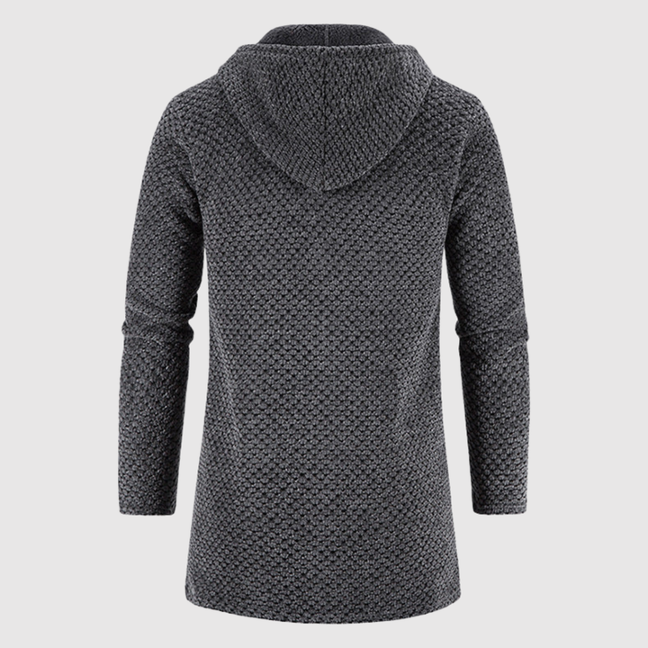 Marek - Pull long en tricot avec capuche