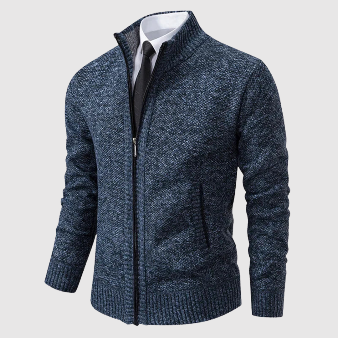 Šimon - Pull tricoté avec fermeture éclair