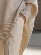Yasmine - Poncho oversize femme élégant