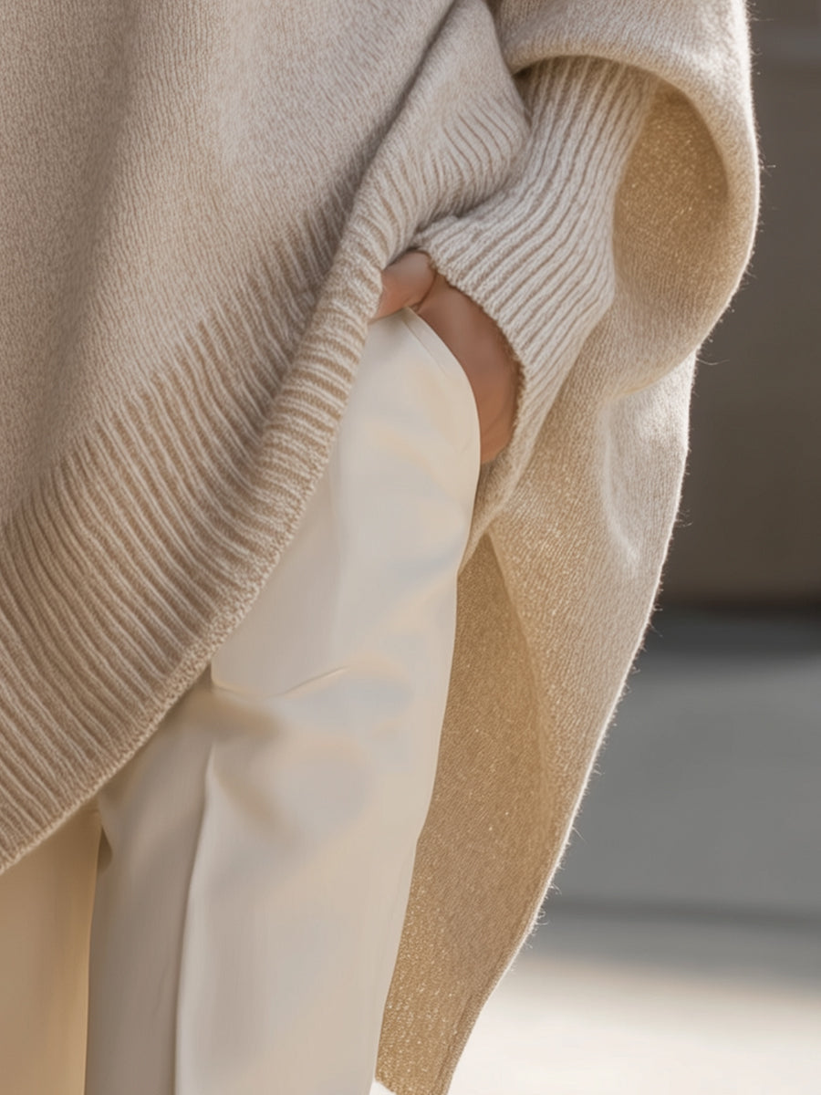 Yasmine - Poncho oversize femme élégant