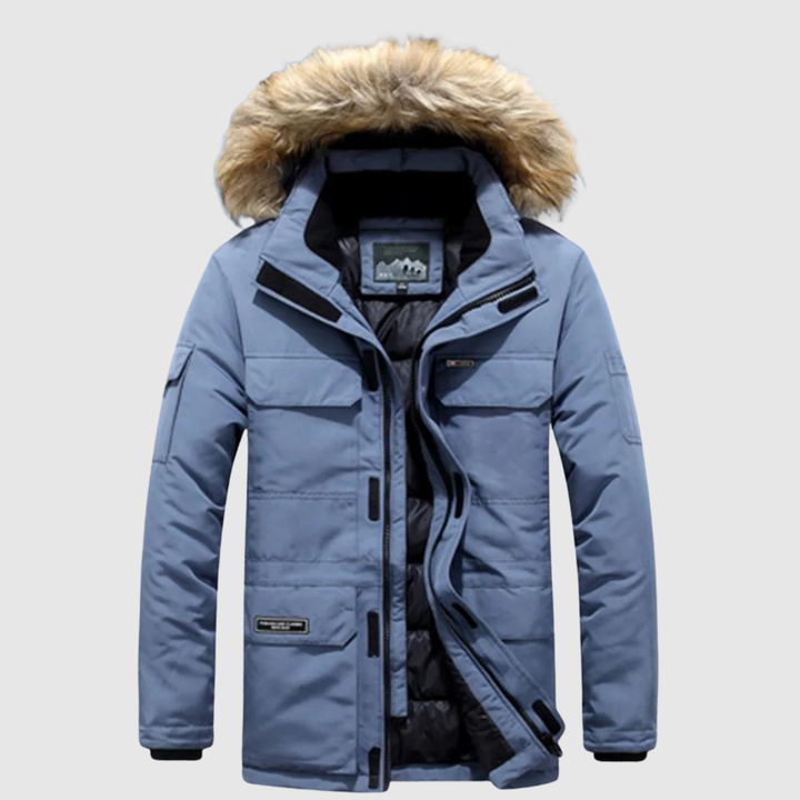 Marek – Parka d'hiver avec col en cuir et thermofor