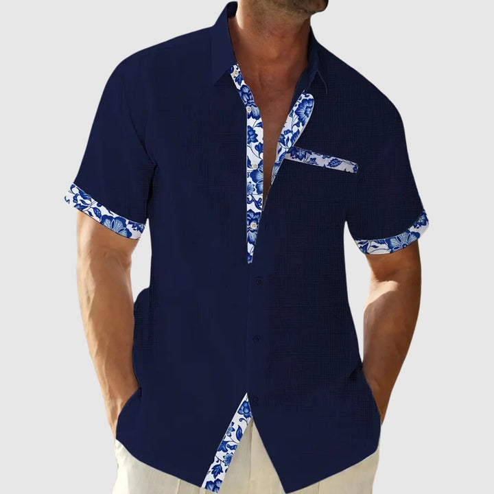 Lucas – Chemise à manches courtes avec des détails contrastés