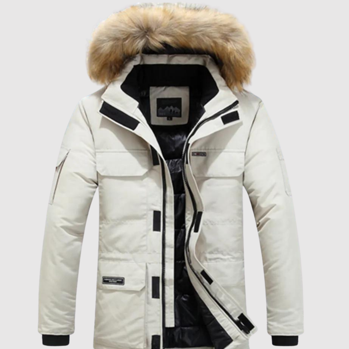 Marek – Parka d'hiver avec col en cuir et thermofor