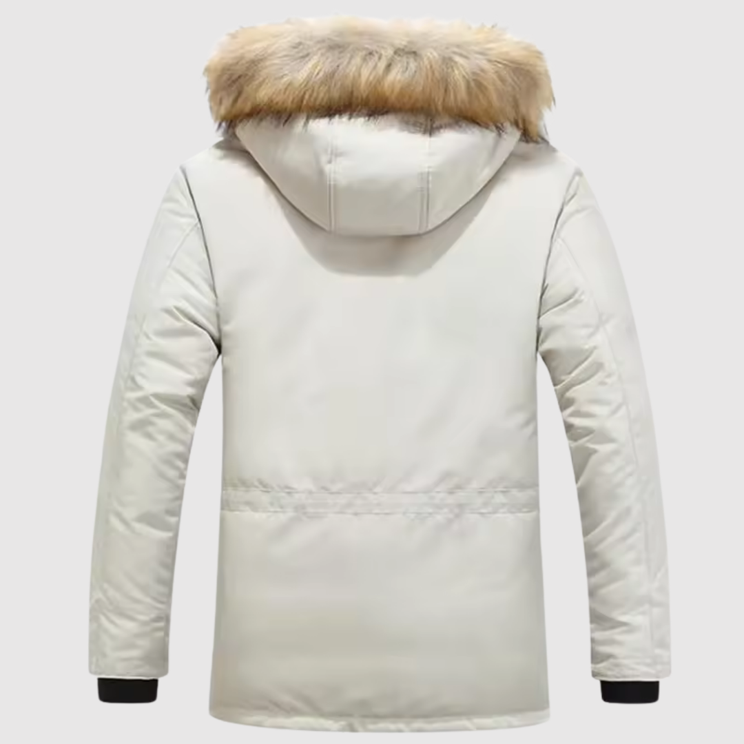 Marek – Parka d'hiver avec col en cuir et thermofor