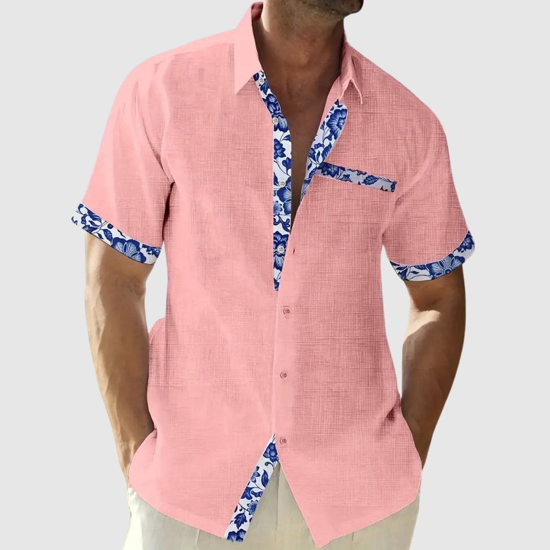 Lucas – Chemise à manches courtes avec des détails contrastés