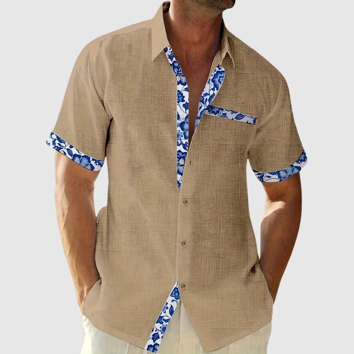 Lucas – Chemise à manches courtes avec des détails contrastés