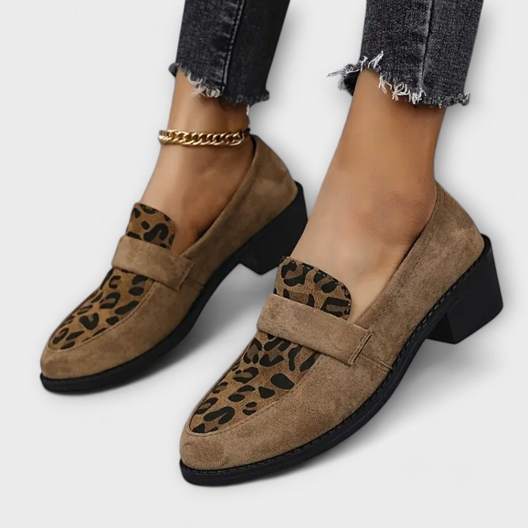 Kriemhilde - Mocassins à doublure léopard