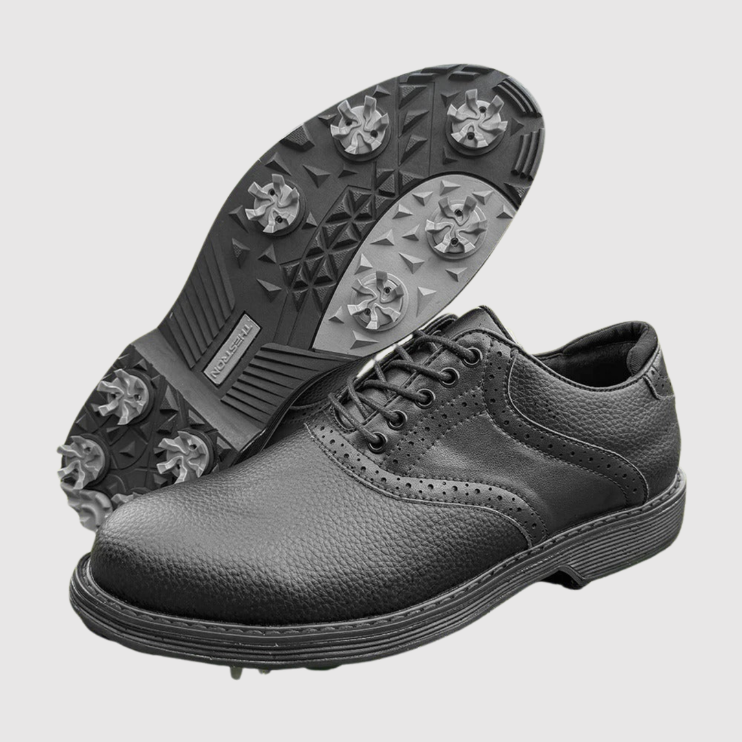 Viktor – Chaussures de golf classiques en cuir avec une bonne adhérence
