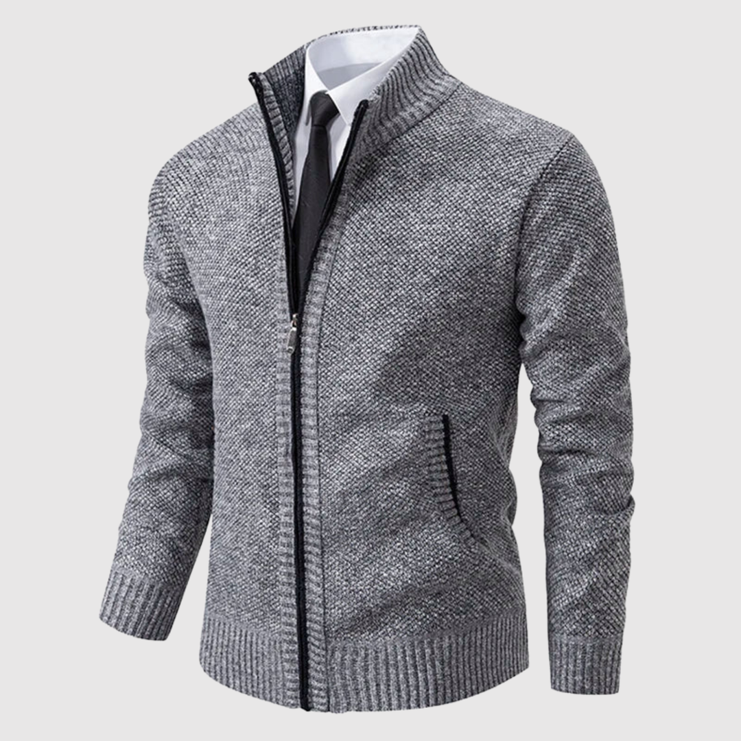 Šimon - Pull tricoté avec fermeture éclair