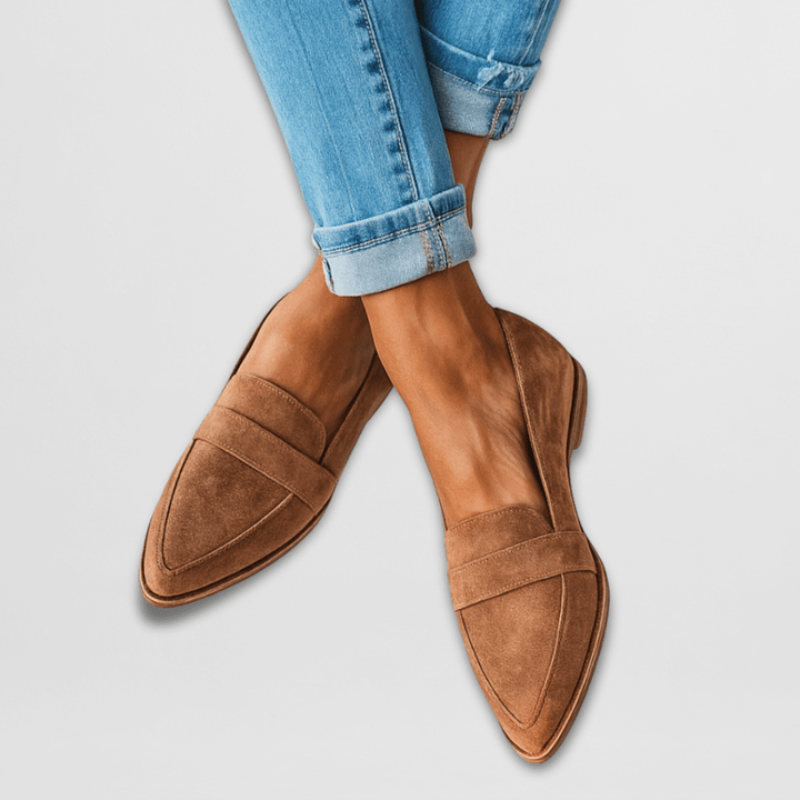 Helga - Mules cognac à bout pointu