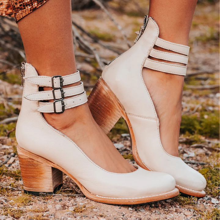 Ginevra - Chaussures à talons hauts avec plusieurs lanières et semelle épaisse