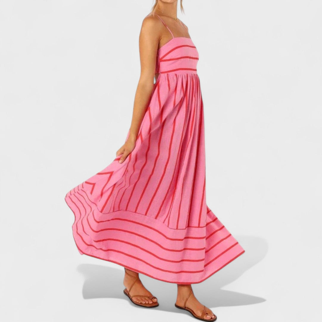 Isabel - Robe longue à rayures