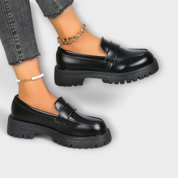Edelgard - Mocassins noirs à plateforme